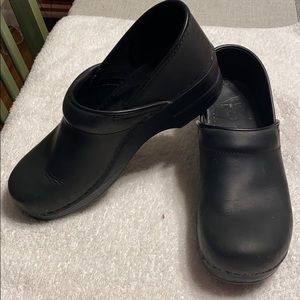 Dansko matte black clogs